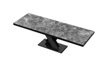 Stół rozkładany XENON LUX 160 - Venatino dark (Marmur / Czarny)